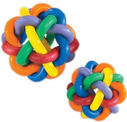 Show full view: Multipet Nobbly Wobbly Ball Dog Toy, Color Varies, 3-in slide 2 of 9