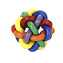 Multipet Nobbly Wobbly Ball Dog Toy, Color Varies, 4-in