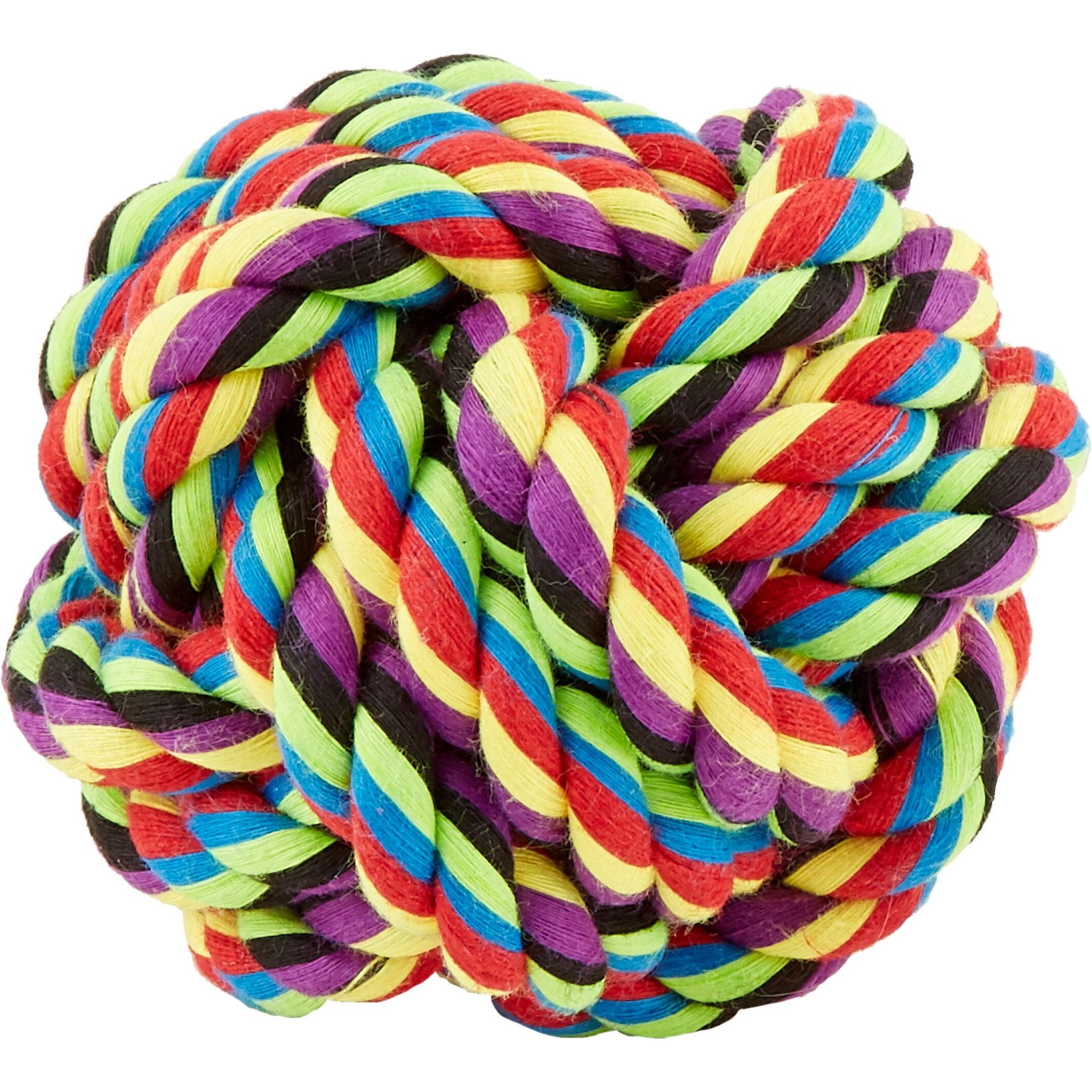 Multipet Nuts for Knots Ball Dog Toy, Color Varies, 1 count, Small