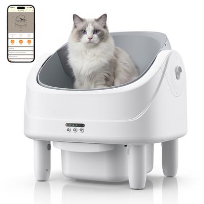MUTRELENX Open-Top Smart Automatic Self Cleaning Cat Litter Box