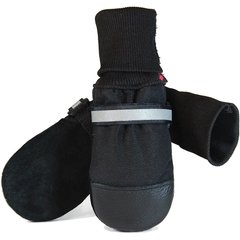 Muttluks Original Fleece-Lined Winter Dog Boots, 4 count, Black, XX-Small