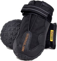 Muttluks Trackers All-Season Dog Boots, Black, 2 count, 7