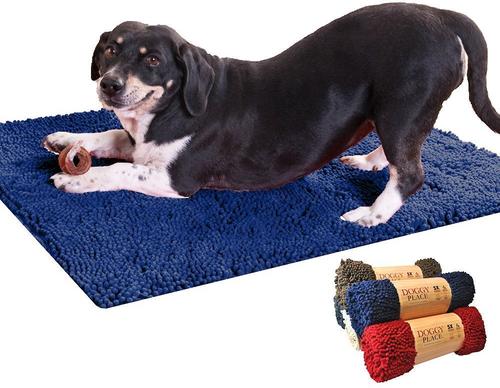 Show full view: My Doggy Place Microfiber Dog Doormat, Blue, Medium slide 4 of 10