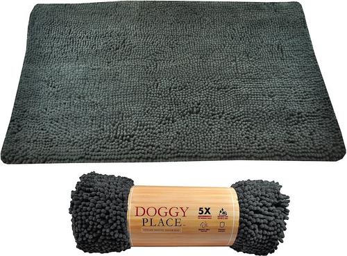 Show full view: My Doggy Place Microfiber Dog Doormat, Charcoal, Large slide 2 of 9