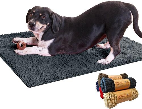 Show full view: My Doggy Place Microfiber Dog Doormat, Charcoal, Medium slide 3 of 9