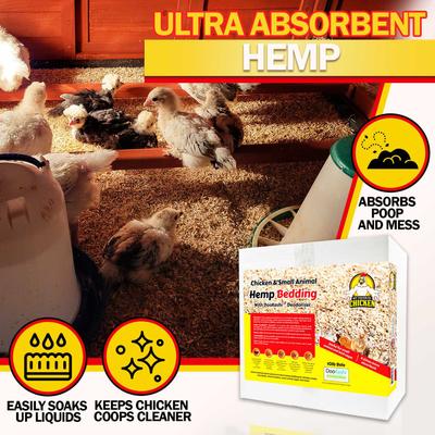 Show full view: My Favorite Chicken Chicken & Small Animal Hemp Bedding with DooKashi Odor Eliminator, 1 cu ft box slide 2 of 9