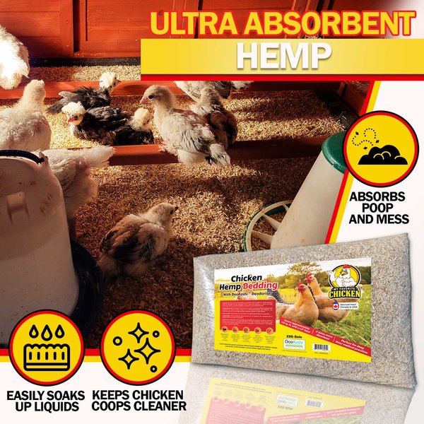 My Favorite Chicken Hemp Chicken Coop Bedding with DooKashi Odor Eliminator, 5 cu ft bag