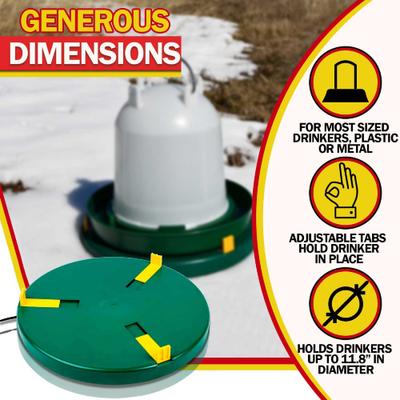 Show full view: My Favorite Chicken Poultry Drinker Heater Plate slide 7 of 8