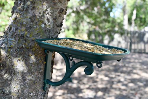 Show full view: My Favorite Chicken Urban Garden Seed Tray Table Mountable Bird Feeder, Green slide 3 of 6