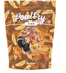Mycelium Feeds Poultry 3-Grain Scratch High Protein Cracked Corn, Wheat & Milo Chicken Bird Food, 5-lb bag