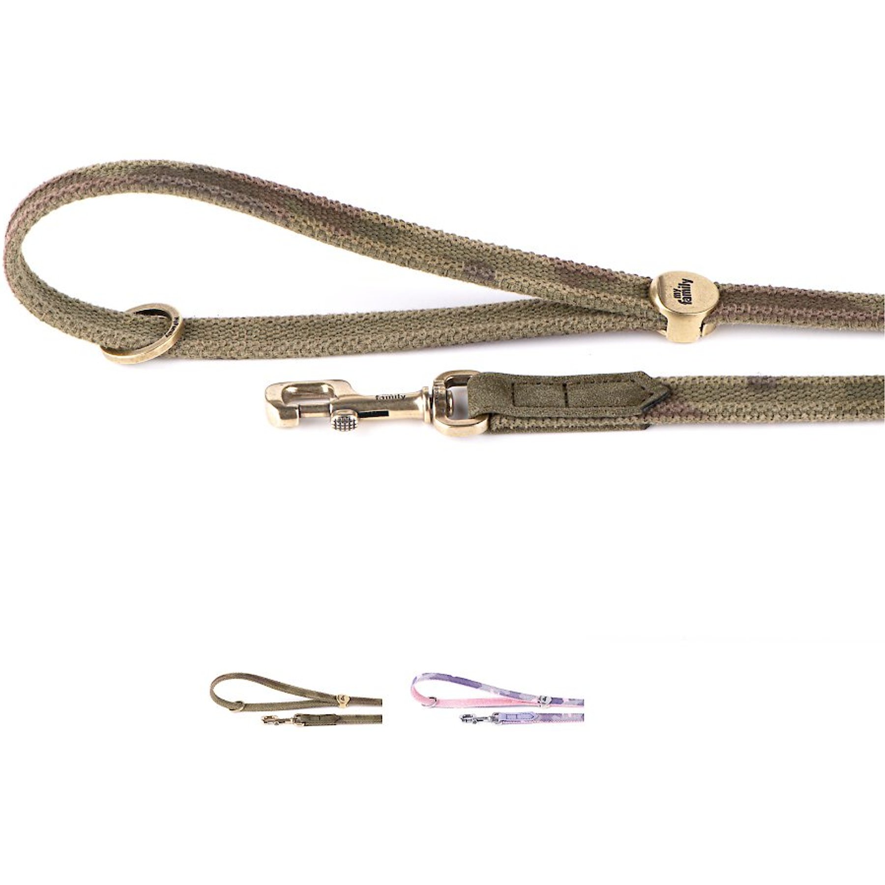 myfamily Camo West Point Collection Dog Leash, Green, 4-ft, 5/8-in neck