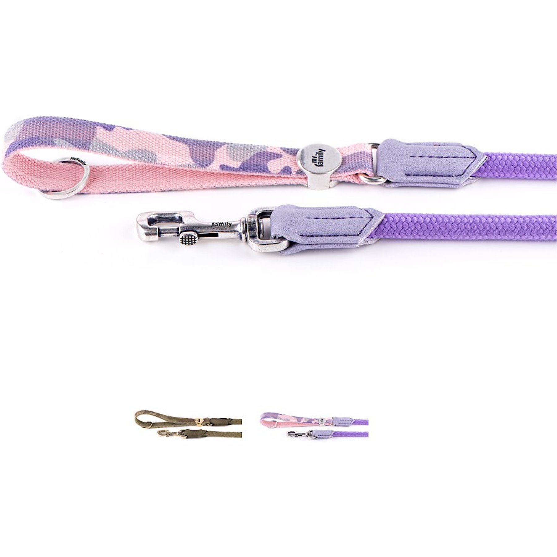 myfamily Camo West Point Collection Dog Leash, Pink, 4-ft, 1/3-in neck
