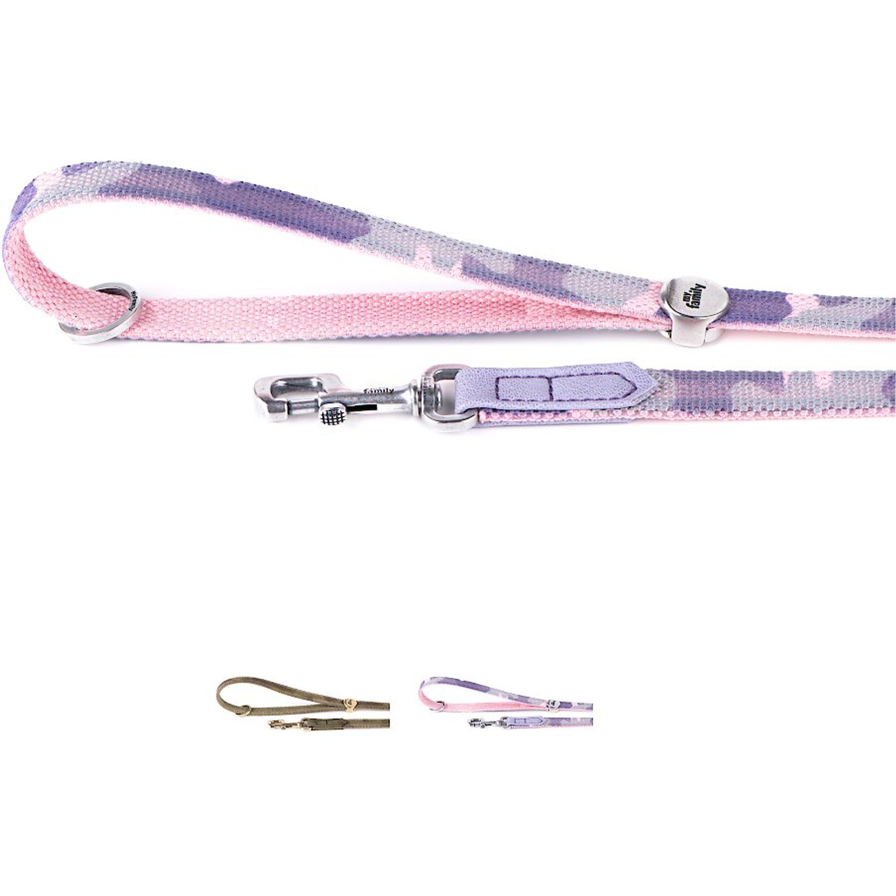 myfamily Camo West Point Collection Dog Leash, Pink, 4-ft, 5/8-in neck