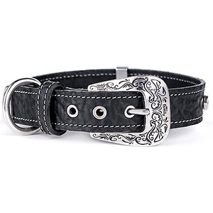 myfamily El Paso Genuine Embossed Italian Leather Dog Collar