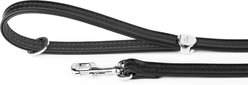 myfamily Hermitage Leather Standard Dog Leash, Black, 6-ft long, 0.6-in wide slide 1 of 3