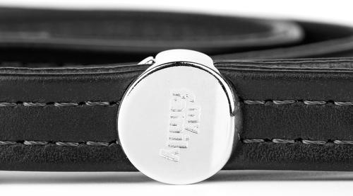 Show full view: myfamily Hermitage Leather Standard Dog Leash, Black, 6-ft long, 0.6-in wide slide 3 of 3