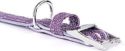 myfamily Saint Tropez Premium Italian Leatherette Glitter Dog Collar, Lilac, 12-in slide 2 of 5