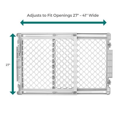 Show full view: MyPet 2-in-1 Plastic Easy Swing Dog & Cat Gate, Gray slide 5 of 8