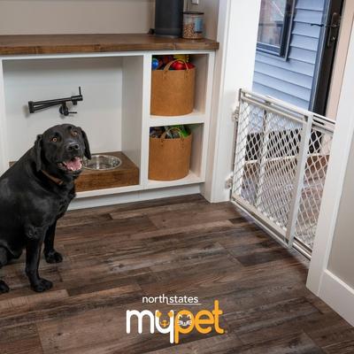 Show full view: MyPet 2-in-1 Plastic Easy Swing Dog & Cat Gate, Gray slide 8 of 8