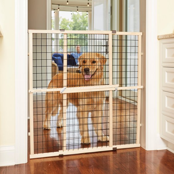 MYPET Extra Tall Wide Wire Mesh Dog Gate
