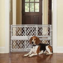 MyPet Paws Portable Pet Gate, Light Gray