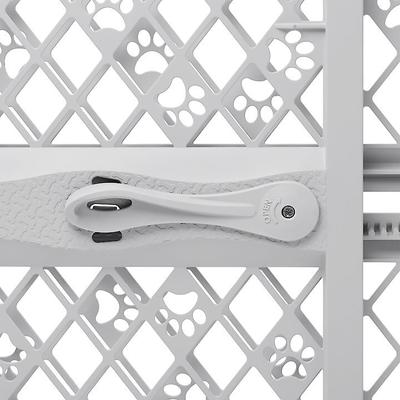 Show full view: MyPet Paws Portable Pet Gate, Light Gray slide 3 of 10