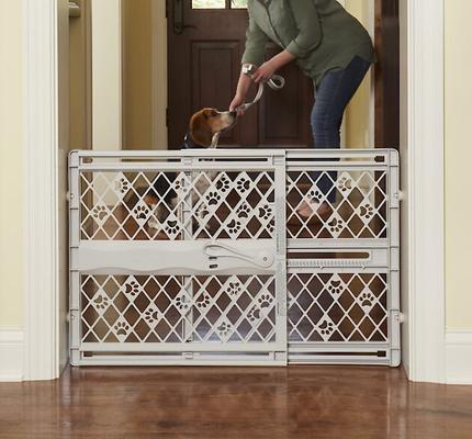 Show full view: MyPet Paws Portable Pet Gate, Light Gray slide 7 of 10