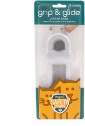 MyPet Safety Paws Grip & Glide Cabinet Locks for Dog & Cat, Gray, 3 count