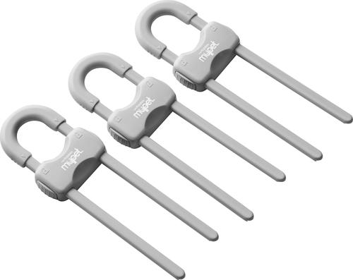 Show full view: MyPet Safety Paws Grip & Glide Cabinet Locks for Dog & Cat, Gray, 3 count slide 4 of 8