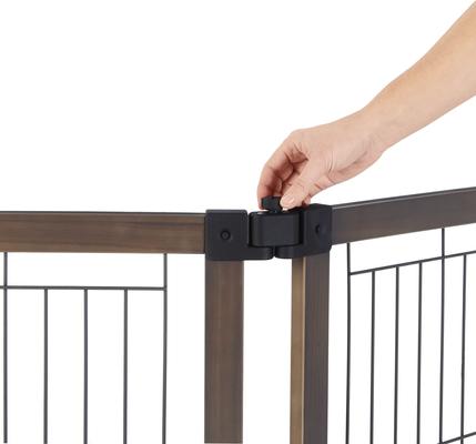 Show full view: MyPet Wide Versa-Lock Freestanding Cat & Dog Gate, Woodtone slide 5 of 8