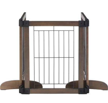 Show full view: MyPet Wide Versa-Lock Freestanding Cat & Dog Gate, Woodtone slide 6 of 8