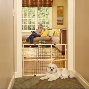 MyPet Wire Mesh Dog Gate, 42-in, Wood