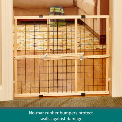 Show full view: MyPet Wire Mesh Dog Gate, 42-in, Wood slide 3 of 4