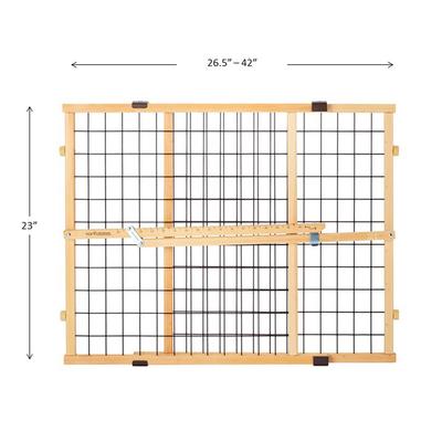Show full view: MyPet Wire Mesh Dog Gate, 42-in, Wood slide 4 of 4