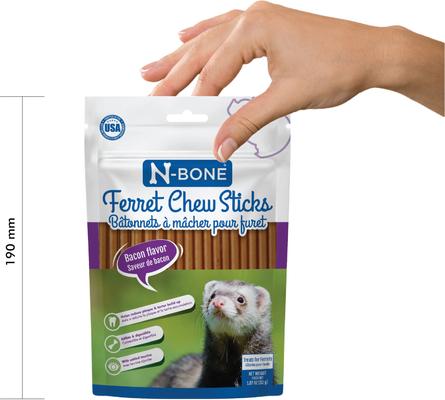 Show full view: N-Bone Bacon Flavor Chew Sticks Ferret Treat, 1.87-oz bag slide 5 of 9