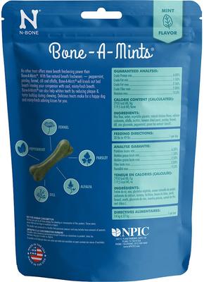 Show full view: N-Bone Bone-A-Mints Mint Flavored Medium Dental Dog Treats, 6 count slide 3 of 7
