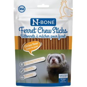 N-Bone Chicken Flavor Chew Sticks Ferret Treat, 1.87-oz bag