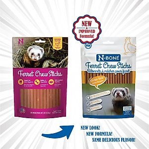 N-Bone Chicken Flavor Chew Sticks Ferret Treat, 1.87-oz bag