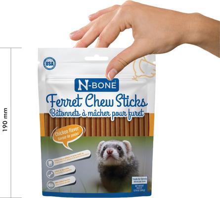 Show full view: N-Bone Chicken Flavor Chew Sticks Ferret Treat, 3.74-oz bag slide 4 of 9