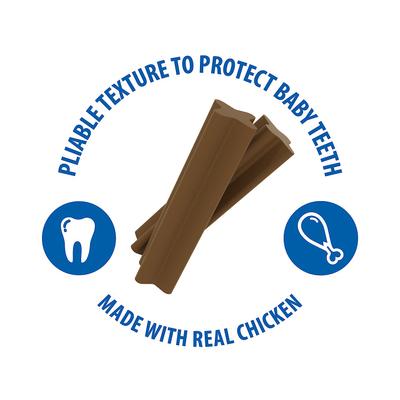 Show full view: N-Bone Chicken Flavor Puppy Jumbo Teething Sticks Dental Dog Treats, 7 count slide 4 of 10