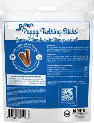 Show full view: N-Bone Jumbo Puppy Teething Sticks Peanut Butter Flavor Dog Treats, 7 count  slide 3 of 9