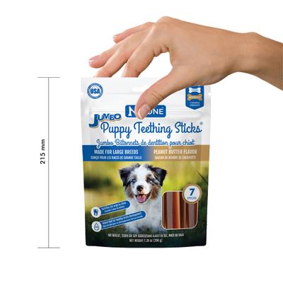 Show full view: N-Bone Jumbo Puppy Teething Sticks Peanut Butter Flavor Dog Treats, 7 count  slide 8 of 9