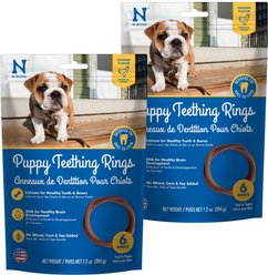 N-Bone Puppy Teething Ring Chicken Flavor Dental Dog Treats, 12 count bundle