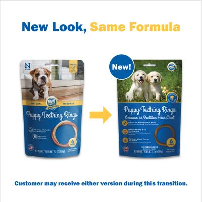 Show full view: N-Bone Puppy Teething Ring Chicken Flavor Grain-Free Dental Dog Treats, 6 count slide 3 of 11