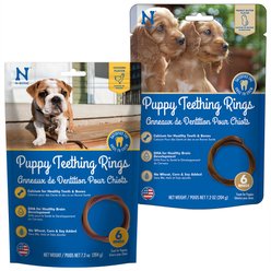 N-Bone Puppy Teething Ring Chicken Flavor + Peanut Butter Flavor Dog Treats