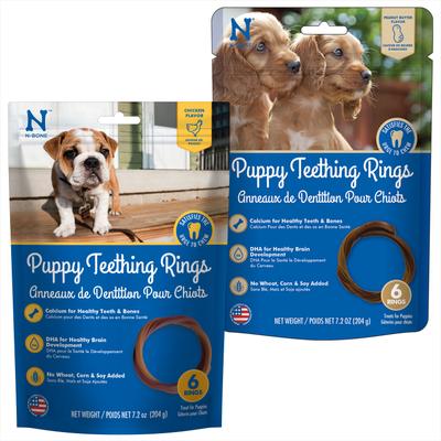 Show full view: N-Bone Puppy Teething Ring Chicken Flavor + Peanut Butter Flavor Dog Treats slide 1 of 10
