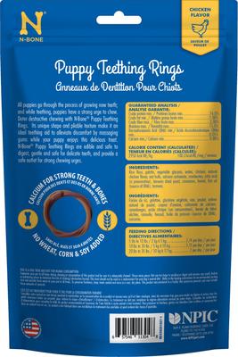 Show full view: N-Bone Puppy Teething Ring Chicken Flavor + Peanut Butter Flavor Dog Treats slide 3 of 10