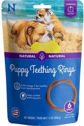 N-Bone Puppy Teething Ring Pumpkin Flavor Dental Dog Treats, 6 count