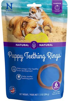 N-Bone Puppy Teething Ring Pumpkin Flavor Dog Treats