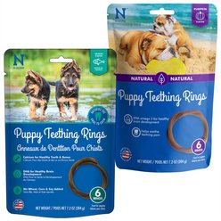 N-Bone Puppy Teething Ring Pumpkin Flavor + Salmon Flavor Dog Treats